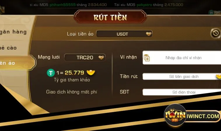 Anh em khi thực hiện rút tiền cổng game iWin qua tiền ảo cần lưu ý đến một số vấn đề